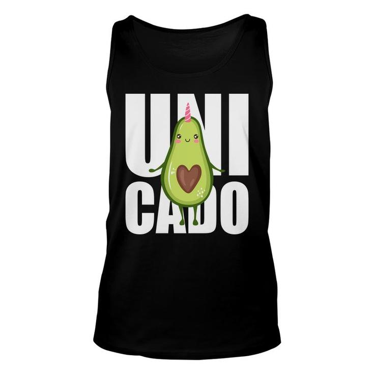 Unicado Funny Avocado Is Walking Happy Unisex Tank Top