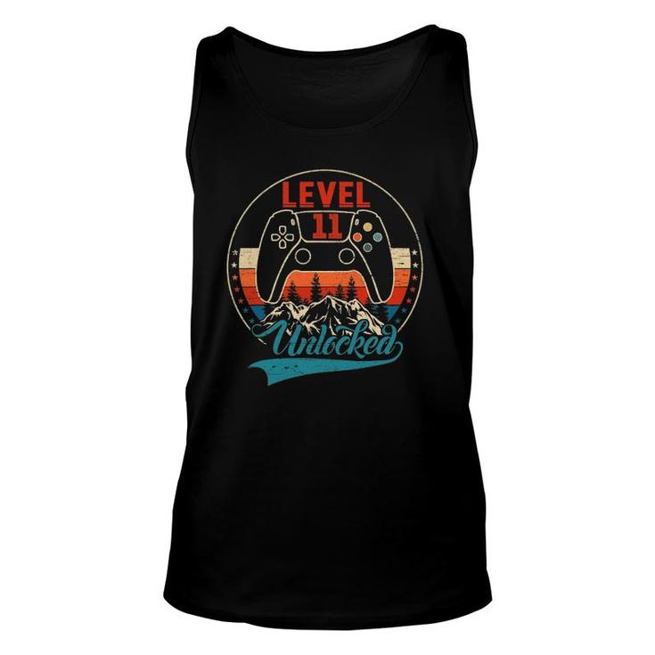 Unlocked Level 11 Birthday 11 Years Old Video Game Controller Tank Top