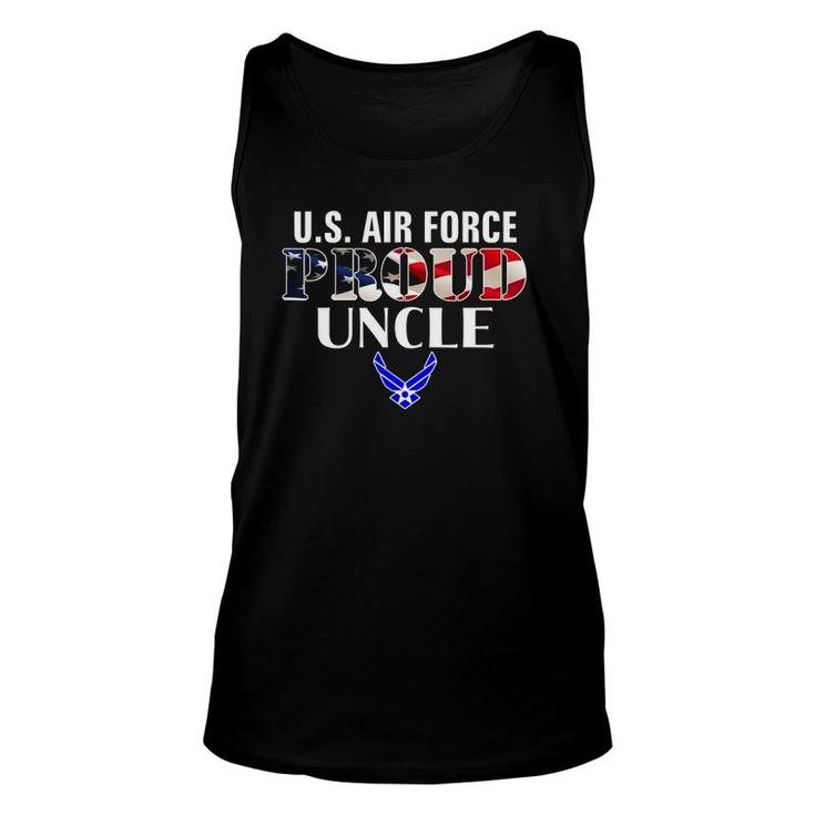Us Proud Air Force Uncle With American Flag For Veteran Tank Top