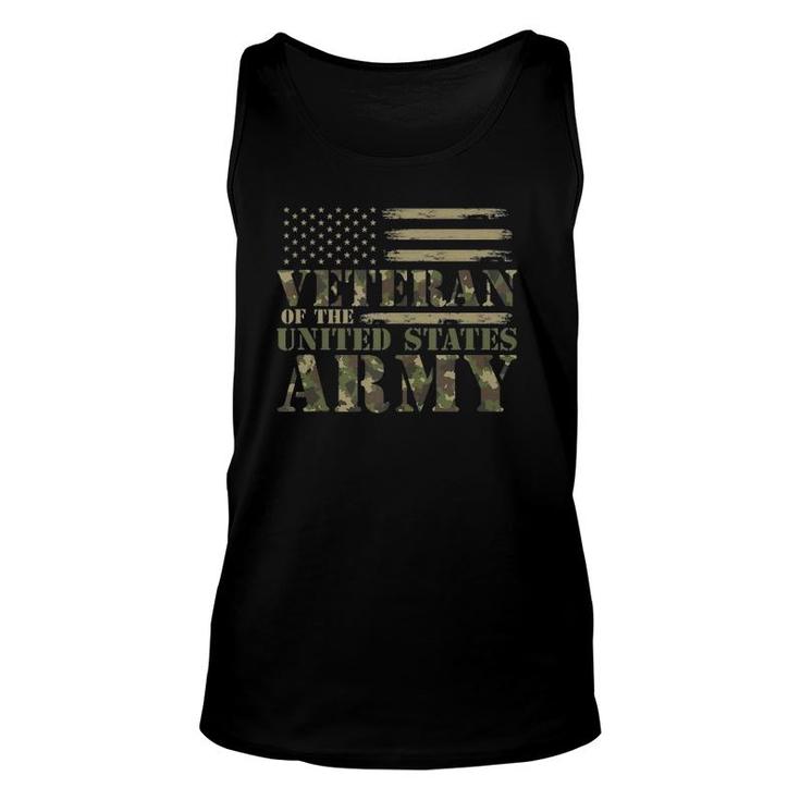 Veteran Of The United States Army Camouflage Us Flag Veteran Tank Top