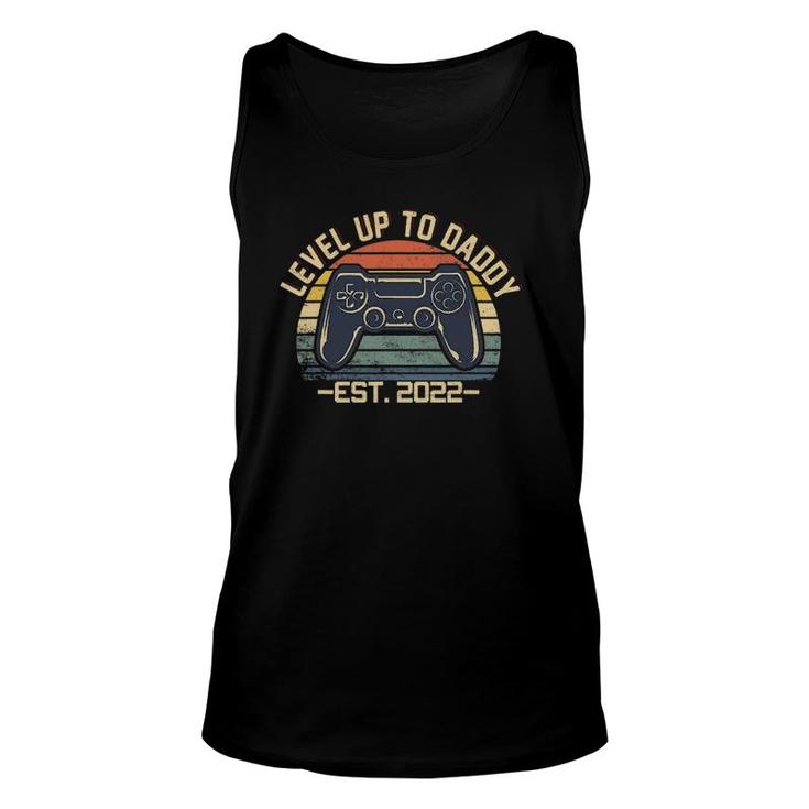 Video Game Level Up To Daddy 2022  New Dad Fathers Day Unisex Tank Top
