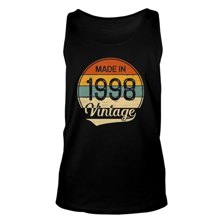 Vintage 1998 Made In 1998 22Nd Birthday 22 Years Old Unisex Tank Top