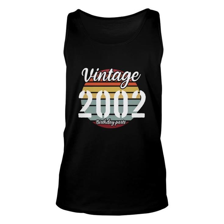 Vintage 2002 Birthday Parts Is 20Th Birthday With New Friends Unisex Tank Top