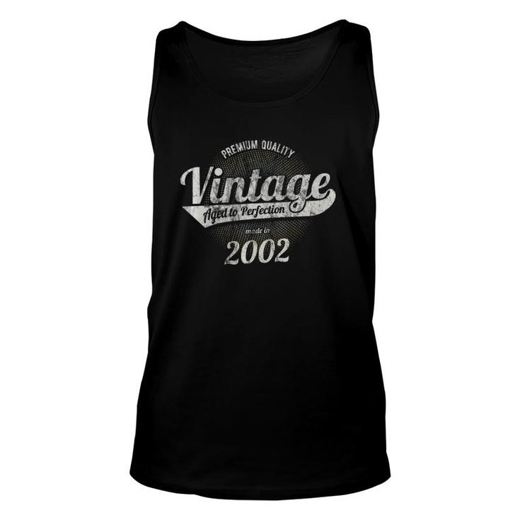 Vintage Est 2002 Classic 19 Years Old 19Th Birthday  Unisex Tank Top