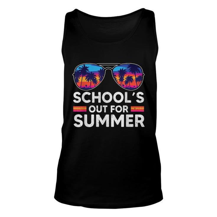 Vintage Last Day Of School Schools Out For Summer Teacher  Unisex Tank Top