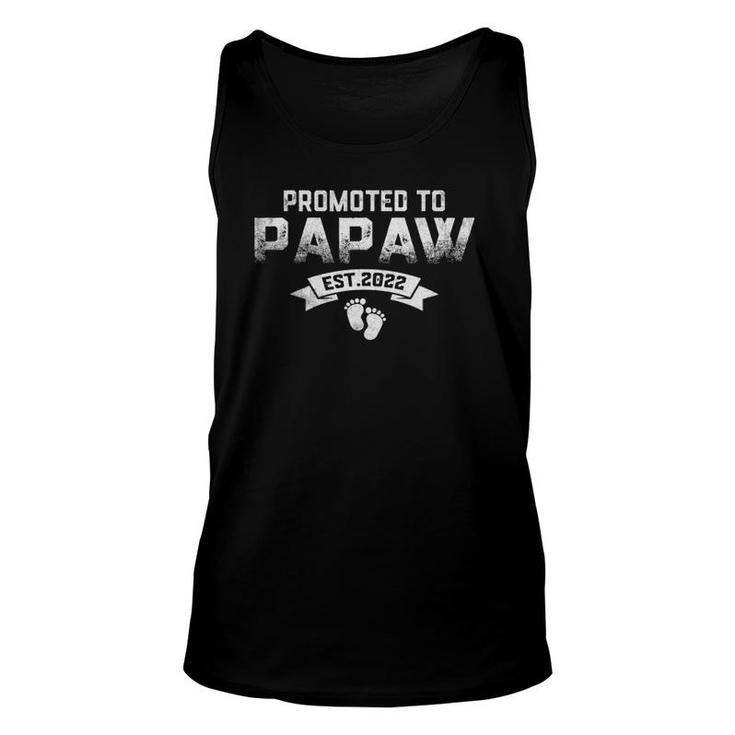 Vintage Promoted To Papaw Est 2022 Fathers Day For New Papaw Unisex Tank Top
