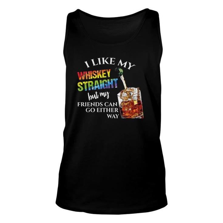 Womens I Like Whiskey Straight But My Friends Can Go Either Way Tank Top
