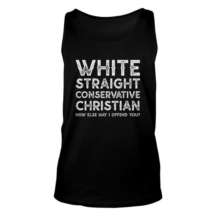 White Straight Conservative Christian Unisex Tank Top