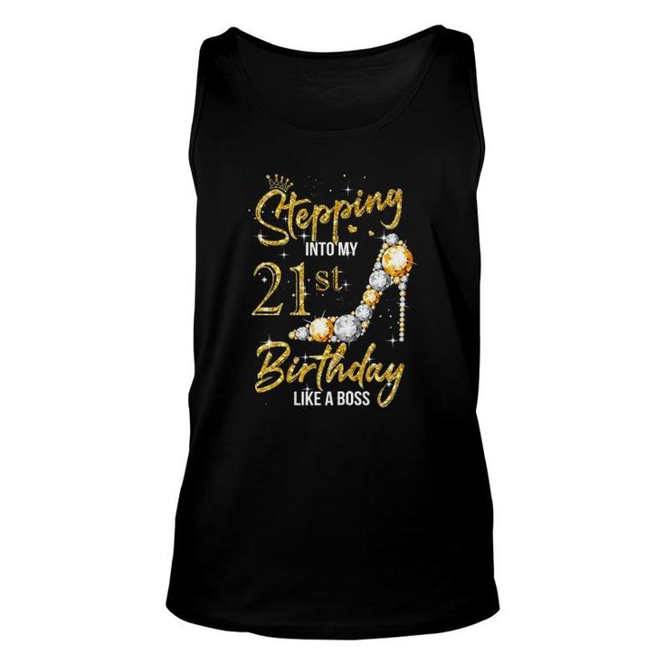 Womens 21St Birthday 21 Years Old Stepping Into My 21 Birthday Unisex Tank Top