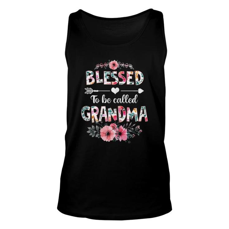 Womens Blessed To Be Called Grandma  Funny Grandma Mothers Day  Unisex Tank Top