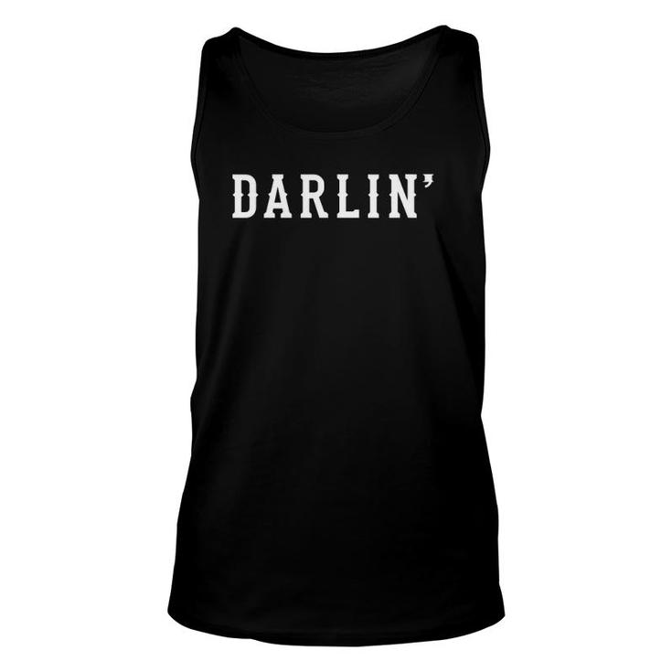 Womens Darlin - Southern Sayings V-Neck Unisex Tank Top