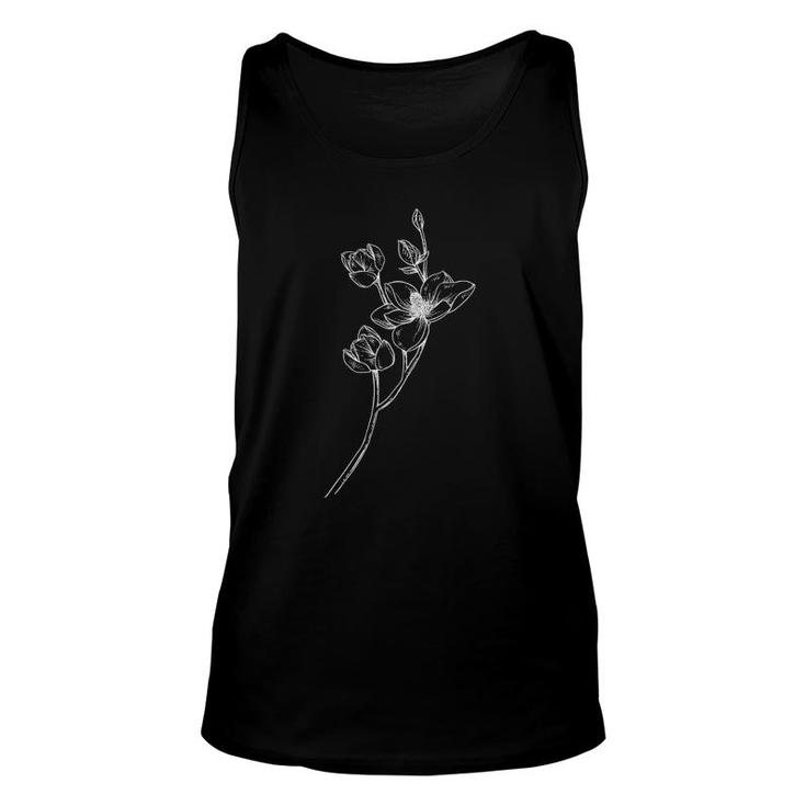 Womens Flower Spring Magnolia Floral Graphic Cute Unisex Tank Top