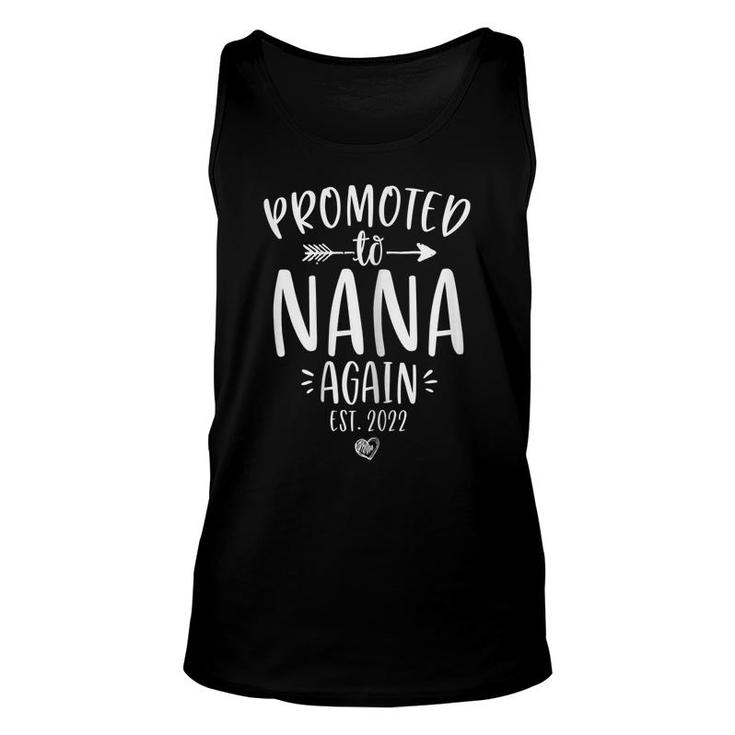 Womens Mothers Day 2022 Grandma Again Promoted To Nana Again 2022  Unisex Tank Top