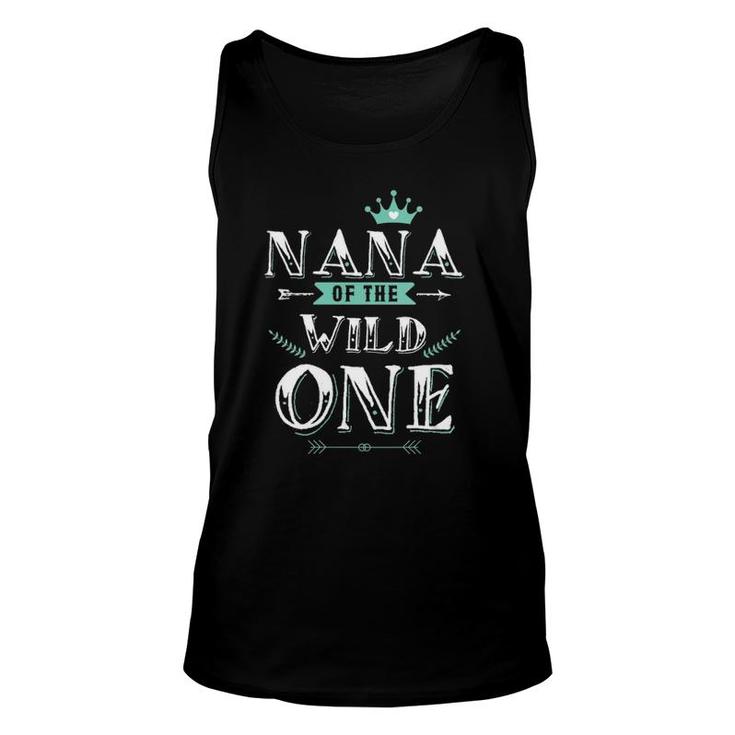 Womens Nana Of A Wild One V-Neck Unisex Tank Top