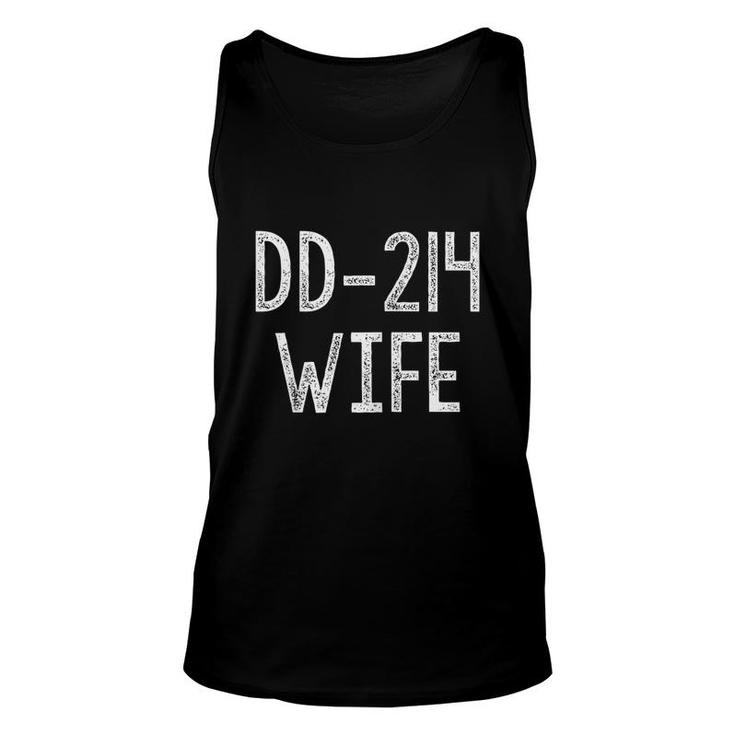 Womens Vintage Dd-214 Wife Military Veteran  Unisex Tank Top
