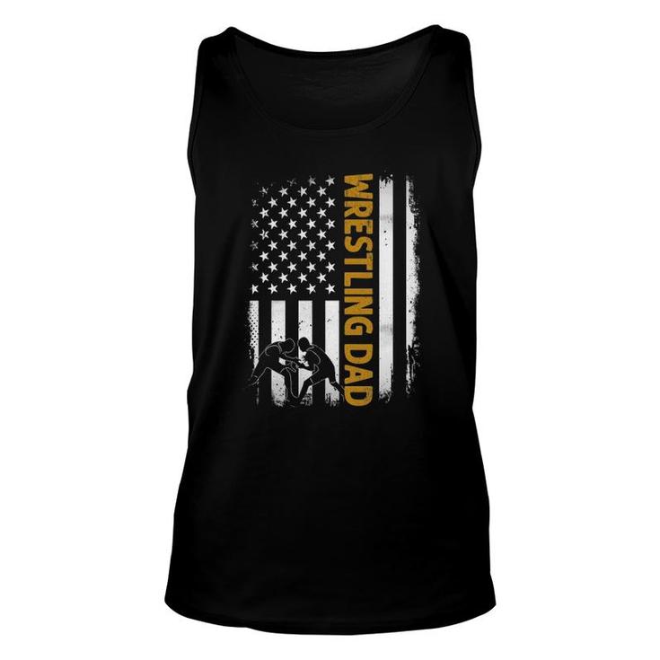 Wrestling Dadamerican Flag 4Th Of July Fathers Day Unisex Tank Top