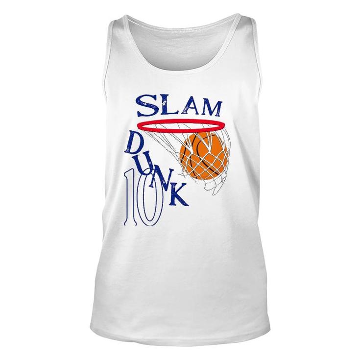 10 Years Old Slam Dunk 10Th Basketball Birthday Party Gift Unisex Tank Top