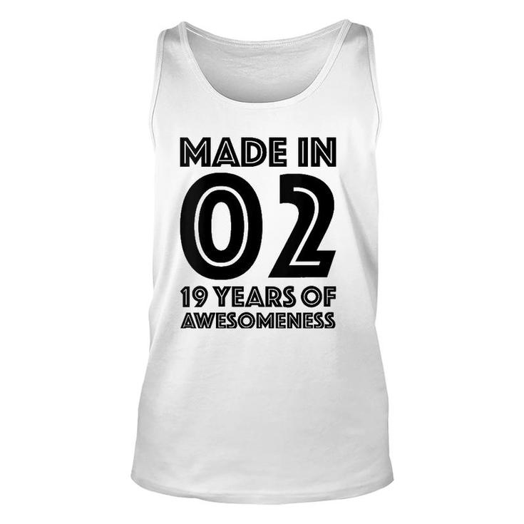19Th Birthday Gift For Her Women 19 Years Old Daughter 2002 Ver2 Unisex Tank Top