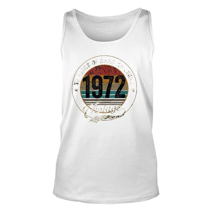 50 Years Old Vintage 1972 Being Awesome 50Th Birthday Unisex Tank Top