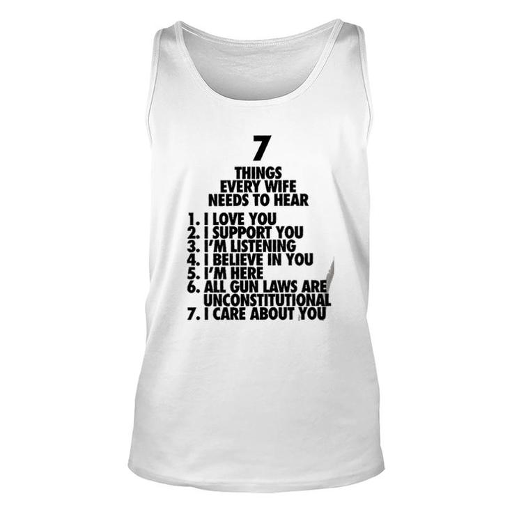 7 Things 2Nd Amendment Funny New Trend Unisex Tank Top
