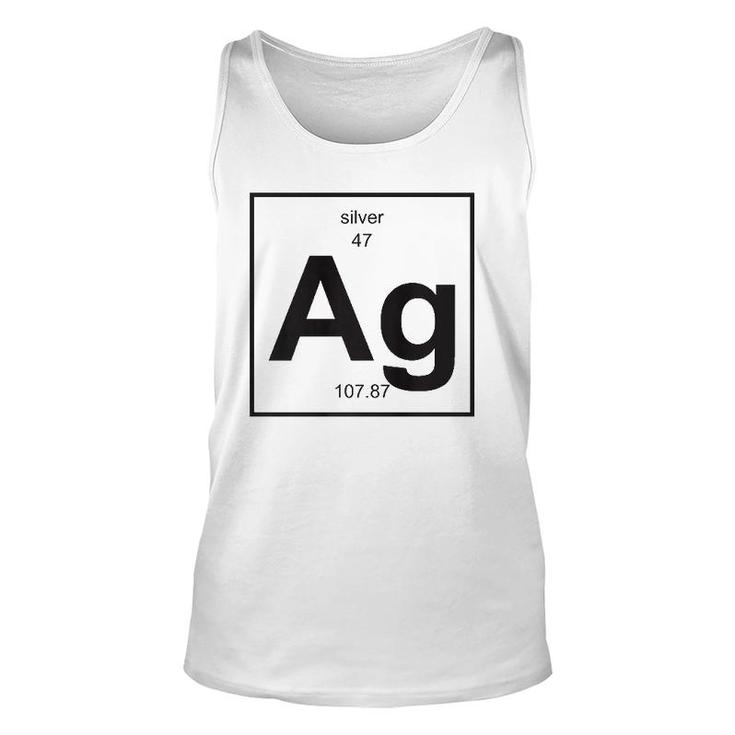 Ag Silver - Periodic Table Of Elements Unisex Tank Top