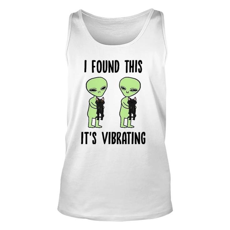 Aliens I Found This Its Vibrating Black Cat Funny Space  Unisex Tank Top