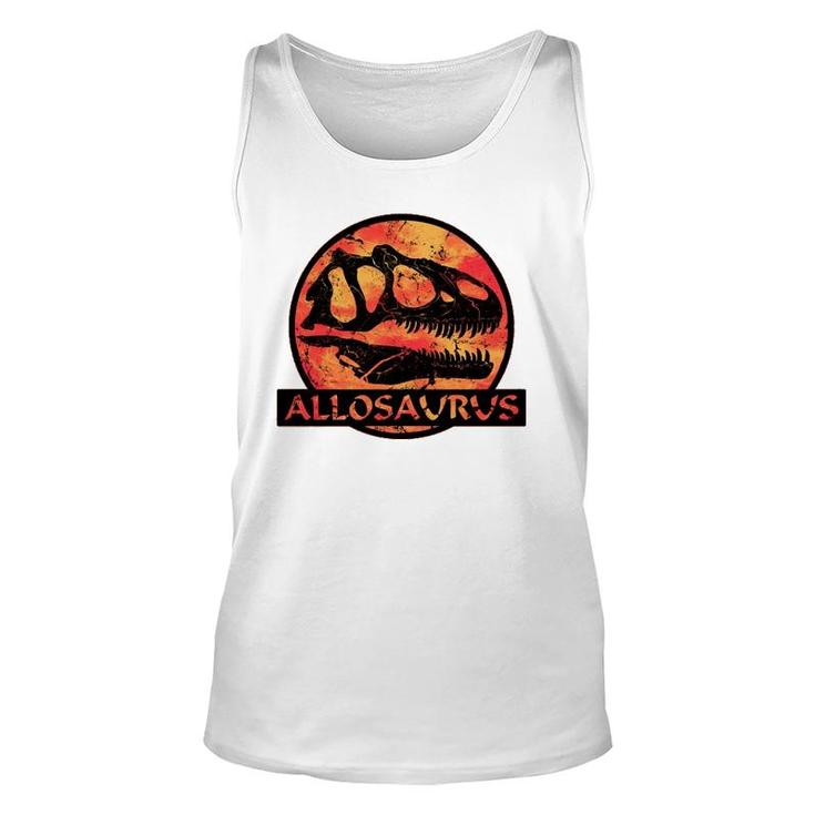Allosaurus Fossil Skull Dinosaur Unisex Tank Top