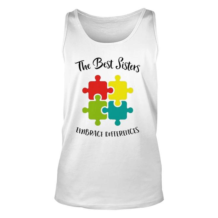 Autism Sister Awareness Day Autistic Gift For Sis Unisex Tank Top