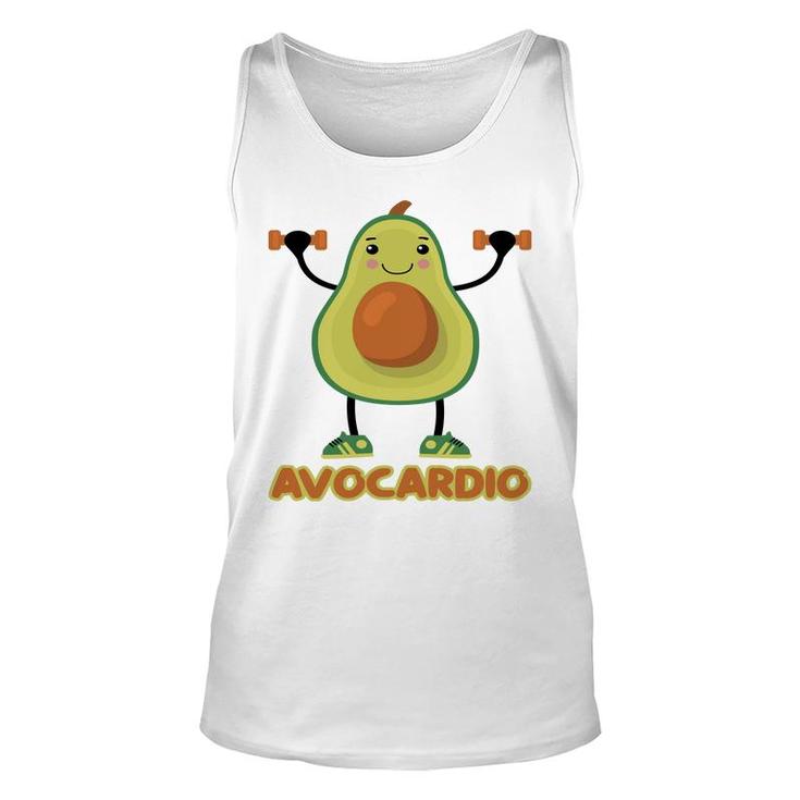 Avocardio Funny Avocado Is Gymming So Hard Unisex Tank Top