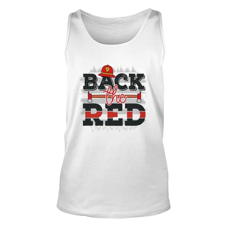 Back The Red Firefighter Proud Job Unisex Tank Top
