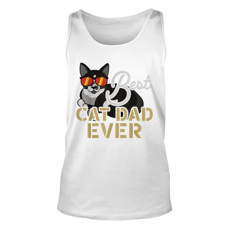 Best Cat Dad Ever Cool Funny Best Friend Cat Daddy  Unisex Tank Top