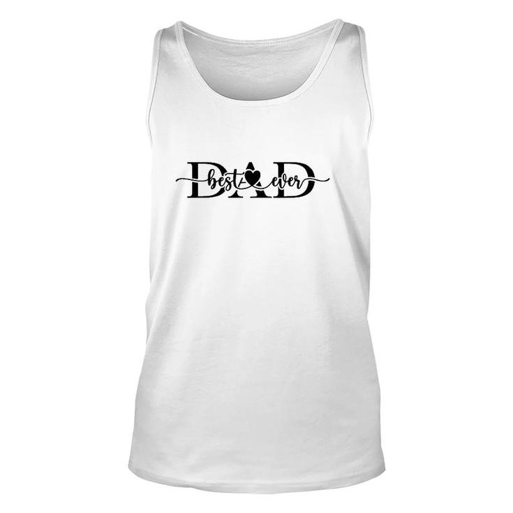 Best Dad Ever Heart Proud Dad Fathers Day Unisex Tank Top