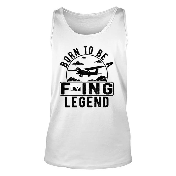 Born To Be A Flying Legend Sayings Pilot Humor Graphic Tank Top