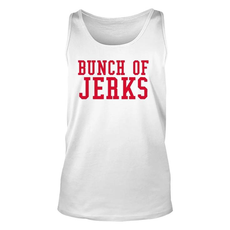 Bunch Of Jerks Red Text Unisex Tank Top
