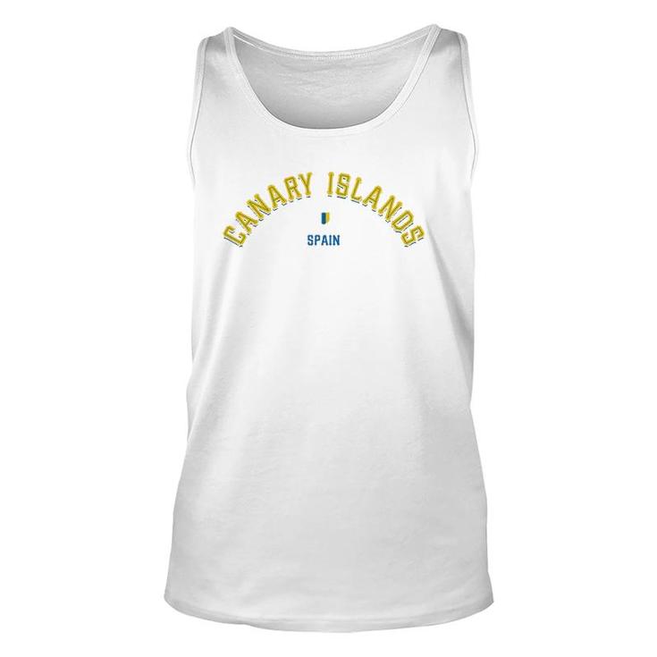 Canary Islands Spain - Vintage Holiday Travel Tenerife  Unisex Tank Top