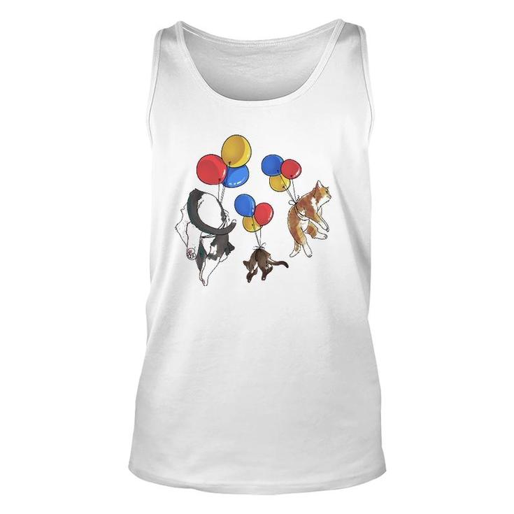 Cats Balloons Art By Tangie Marie Unisex Tank Top
