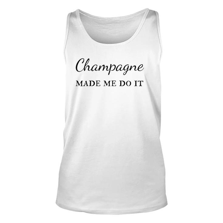 Champagne Made Me Do It Mimosa Brunch Unisex Tank Top