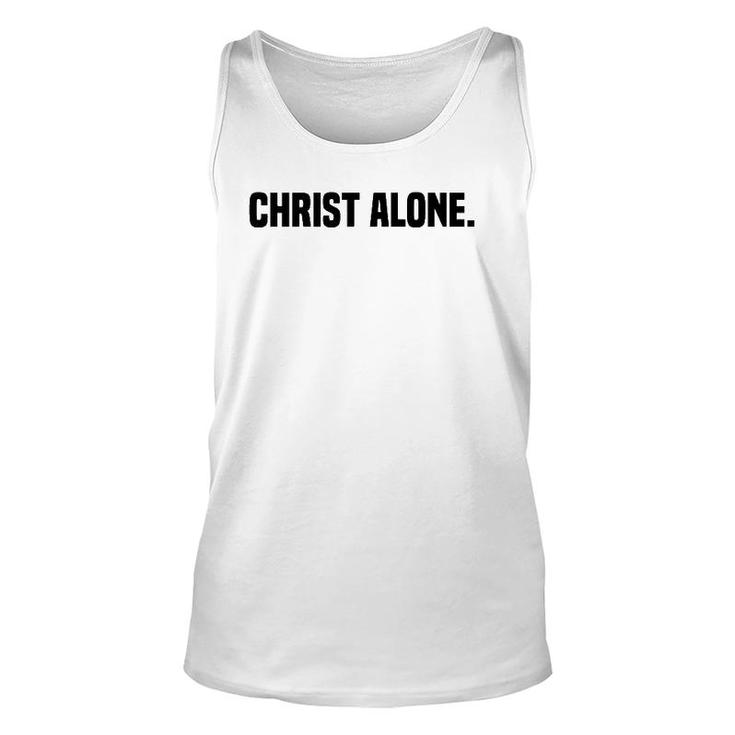 Christ Alone Christian Faith Unisex Tank Top