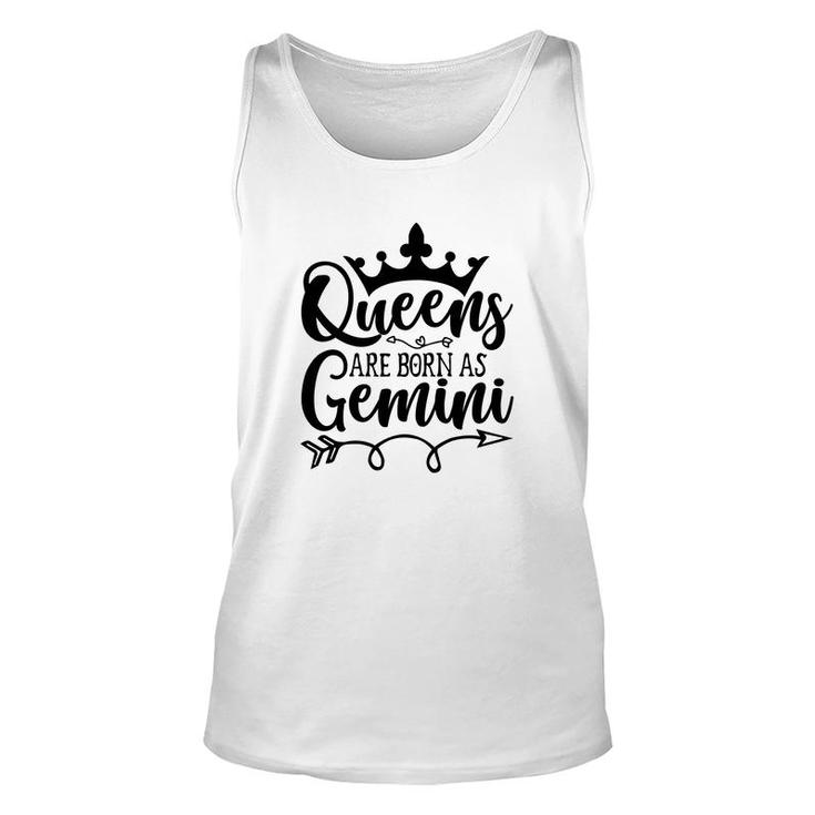 Cool Gifts Queen Are Born As Gemini Gemini Girl Birthday Unisex Tank Top