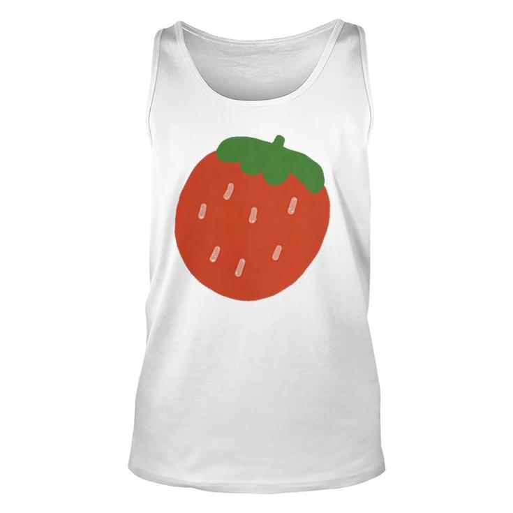 Cute Cottagecore Kawaii Strawberry Aesthetic  Unisex Tank Top