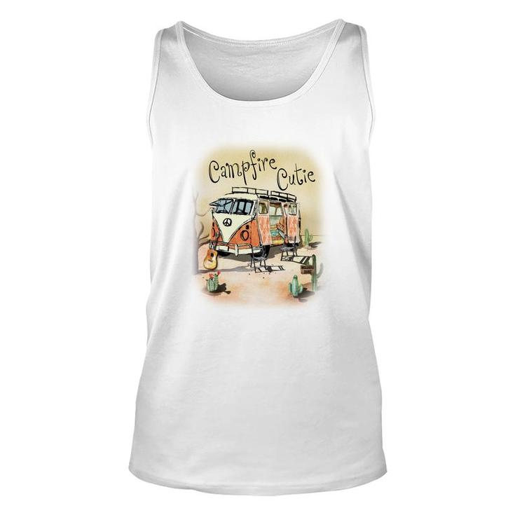 Cute Custom Campfire Cutie Camp Life Idea Gift Unisex Tank Top