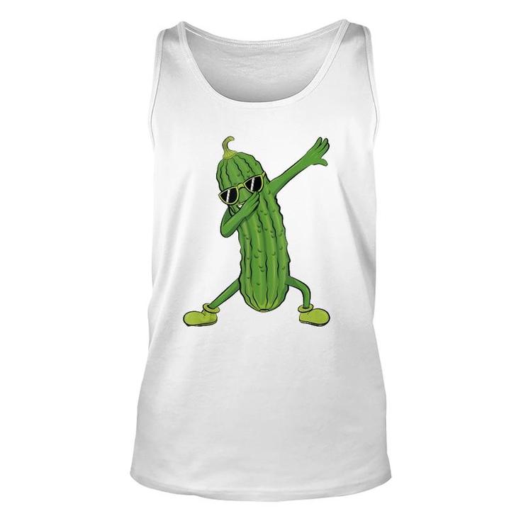 Dabbing Pickle Dancing Cucumber Lover Funny Gifts  Unisex Tank Top