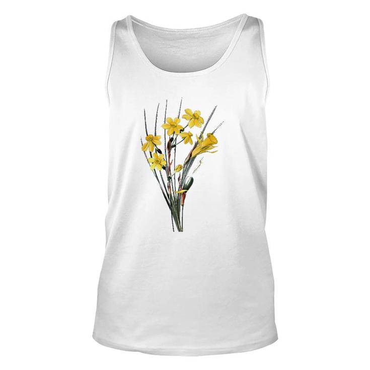 Womens Daffodils Flower Floral Spring Narcissi Flower Happy Easter Tank Top