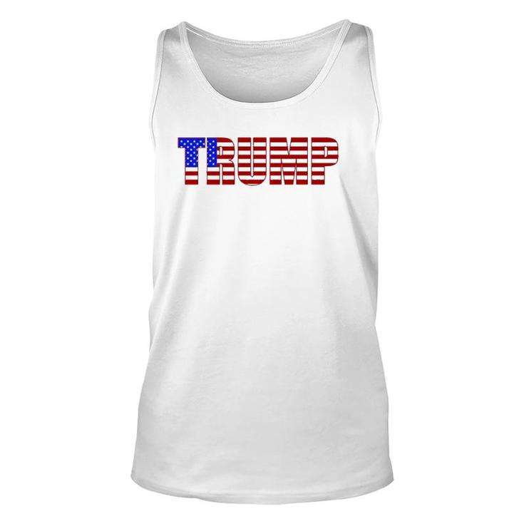 Donald Trump American Flag Patriotic Fourth Of July Usa Unisex Tank Top