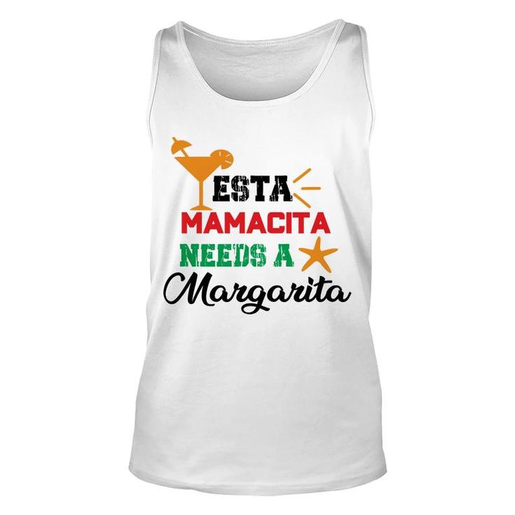 Esta Mama Cita Needs A Margarita Cocktail Unisex Tank Top