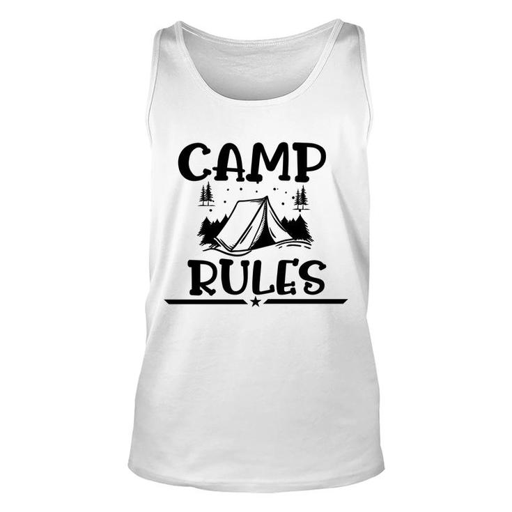 Explore Travel Lover Always Has Camp Rules Unisex Tank Top