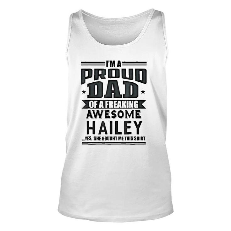 Family Fathers Day Gift Dad Daughter Hailey Name Men Unisex Tank Top
