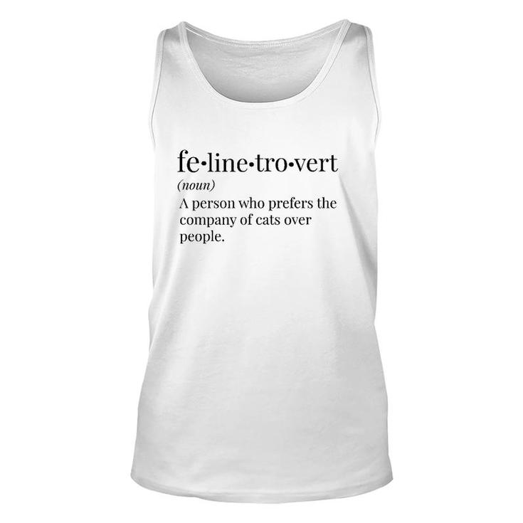 Felinetrover For Cat Lovers Pet Owners & Introverts Unisex Tank Top