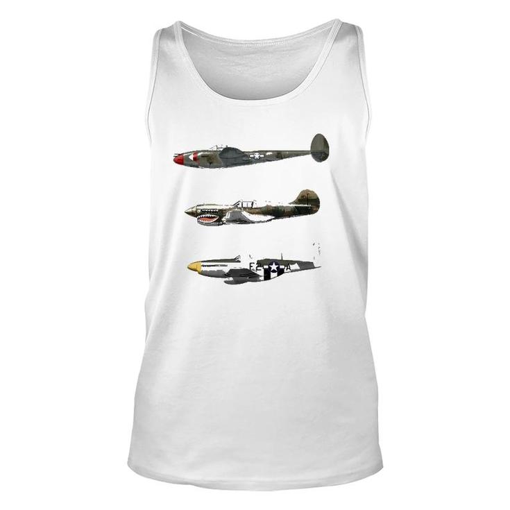 Fighter Airplanes Warbirds Fighter Planes Unisex Tank Top