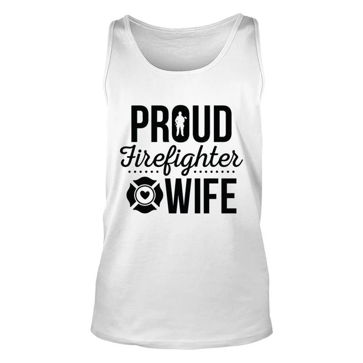 Firefighter Proud Wife Black Graphic Meaningful Unisex Tank Top